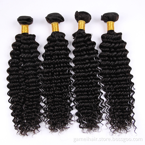 Hot selling deep wave curly virgin human hair deep wave hair weave bundles